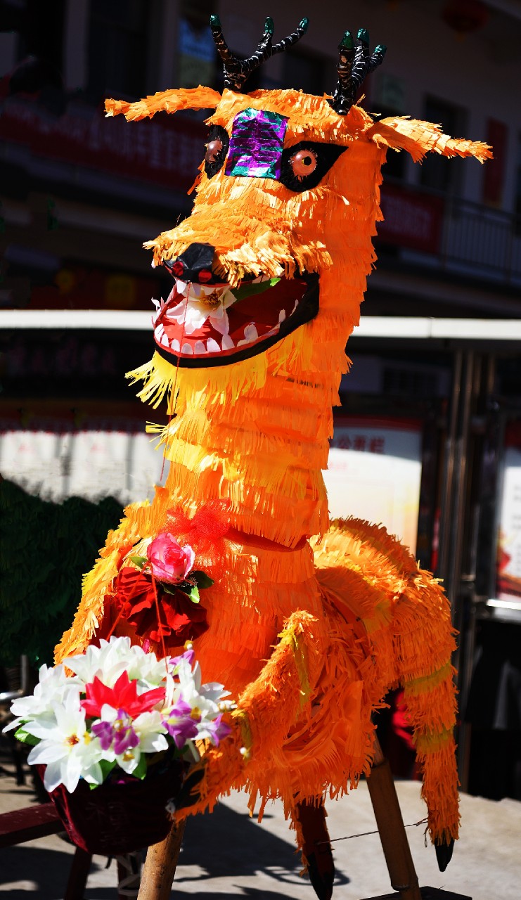 乡村民俗之温暖记忆东至新溪村六兽灯今日文艺汇演现场精彩花絮